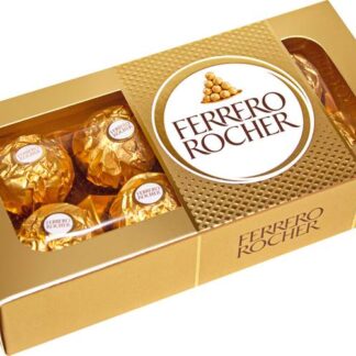 Цукерки Ferrero Rocher 100 г – розкішний делікатес від Ferrero з хрустким фундуком, ніжною нугатною начинкою та шоколадною глазур’ю.